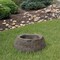 Small Flower Faux Rock Fiberglass Garden Decorative Water Pond, 17 Gallon Sandstone Outdoor Patio Bed Waterfall Pond